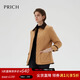 PRICH【中空保暖】時(shí)尚復古燈芯絨拼接保暖菱格棉服2025冬新款新年 35米色 M 165