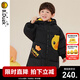 B.Duck小黃鴨童裝兒童羽絨服中長(cháng)款男童冬季防寒保暖外套小童冬裝過(guò)年服 黑色 120 cm