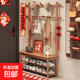 實(shí)木換鞋凳掛衣架一體鞋架入戶(hù)門(mén)口衣帽架玄關(guān)鞋柜坐凳穿鞋凳 【FAS特級橡膠木高強承重】櫻桃木色110cm
