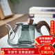 全度（Quandu）玻璃泡茶壺茶具套裝家用水壺耐高溫加厚過(guò)濾水壺煮茶壺器 木把飲嘴壺【灰】500ml