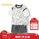 巴拉巴拉童裝兒童短袖套裝男童女童兩件套2025夏208225119204