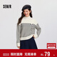 森馬（Semir）森柔|地理系列毛衣女冬季半高領(lǐng)刺繡條紋衫101724107022