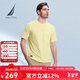 諾帝卡（NAUTICA）【商場(chǎng)同款】男裝24夏新款抗菌面料柔軟舒適休閑短袖T恤男TM4202 明黃色7CY S