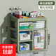 藥箱家庭裝藥品藥物收納盒醫藥箱家用大容量多層抽屜式醫療小藥盒 特大號綠色高瓶款4層 【3層抽屜+頂格置物架】 透明
