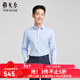 雅戈爾（YOUNGOR）長(cháng)袖襯衫男免燙TP裝襯襯衫全棉面料挺括抗皺平整商場(chǎng)同款合款 淺藍提花YLTP120657IBA 41