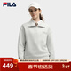 斐樂(lè )FILA半開(kāi)襟男女同款衛衣25秋季新款情侶華夫格寬松休閑翻領(lǐng)女上衣 靜雅花灰-MG L 175/96A/L