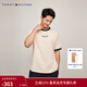 Tommy Hilfiger春夏男裝純棉休閑學(xué)院風(fēng)刺繡撞色圓領(lǐng)落肩寬松短袖T恤上衣 米白色AEF M （推薦：135-150斤）