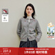茵曼（INMAN）2026春女裝新款溫柔甜美蘑菇刺繡毛衣小眾百搭針織開(kāi)衫外套 貴族灰 L