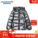 Skechers斯凱奇童裝羽絨服男童秋冬季新款梭織短款兒童休閑外套P424B012 銀黑色/00KZ 140 cm