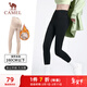 駱駝（CAMEL）加絨鯊魚(yú)褲女瑜伽打底芭比緊身褲 YK222CL7718A 幻影黑 XL