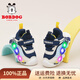 巴布豆（BOBDOG）兒童鞋春秋款亮燈鞋男寶寶機能鞋學(xué)步鞋女寶閃燈鞋1-3-6歲小童 藏青藍/米（春秋款） 23 適合腳長(cháng)13.7CM