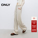 ONLY2024冬季新款舒適莫代爾抽繩寬松闊腿長(cháng)褲休閑褲女|125114030 A44銀樺灰色 S S標準褲長(cháng)