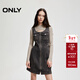 ONLY秋季復古潮流口袋牛仔針織套裝連衣裙女|124442002 E07 清咖啡棕色 M (165) 84A