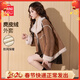 名創(chuàng  )優(yōu)品（MINISO）麂皮絨短款厚外套女秋冬季2025年新款潮流小香風(fēng)呢子韓版抓絨衣服 摩卡棕 L /165(體重115-130斤)