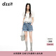 DZZIT地素短褲夏季夏季活力少女感牛仔褲女 藍色 M