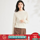 金菊新年紅品【多色可選100%羊毛毛衣】秋冬新款半高領(lǐng)女式羊毛衫 白色 XL