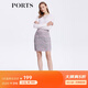 PORTS寶姿商場(chǎng)同款女裝半裙春夏時(shí)尚通勤修身半身裙SM8K219MZX007 霧渺粉混色 S