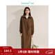 茵曼（INMAN）polo領(lǐng)半拉鏈衛衣連衣裙2025春秋女裝新品套頭落肩長(cháng)款針織裙 深咖色 M