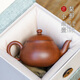拙藝建水紫陶手工梨形小品壺非紫砂壺朱泥茶壺泡茶壺功夫茶具高檔 古銅梨姿