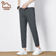 東方駱駝（EASTERN CAMEL）冰絲休閑褲男薄款直筒褲子春季男生韓版潮流速干男士九分褲夏裝 951深灰九分 33 建議140-150斤