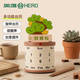 英雄（HERO）放輕松創(chuàng  )意臺歷萬(wàn)年歷擺件生日禮物桌面木質(zhì)轉輪機械辦公室工位盆栽裝飾2026日歷高顏值