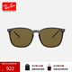雷朋（RayBan）太陽(yáng)鏡顯臉小潮流眼鏡黑方超墨鏡痞帥男女款0RB4387F可定制禮物 902/73玳瑁色鏡框棕色鏡片尺 尺寸55