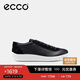 愛(ài)步（ECCO）國際品牌高端牛皮休閑德訓板鞋 柔酷零點(diǎn)男鞋537754 黑色40 HL