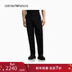 EMPORIO ARMANI/阿瑪尼官方旗艦新款男士商務(wù)cleanfit長(cháng)褲直筒休閑褲秋冬 【合身直筒】黑色   (褲長(cháng)偏長(cháng)) 46 (S) （尺碼偏大，建議拍小一碼）