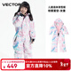 Vector兒童滑雪服套裝女童連體加厚外套保暖防水防風(fēng)透氣戶(hù)外滑雪衣雪褲 粉紫星空-兒童連體滑雪服 130cm