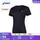 亞瑟士ASICS女子運動(dòng)T恤舒適透氣跑步運動(dòng)短袖 2012D164-700 黑色 M