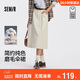 森馬（Semir）[商場(chǎng)同款]半身裙女磨毛純棉長(cháng)裙2025秋氣質(zhì)純色傘裙101525120002