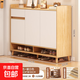入戶(hù)實(shí)木鞋柜家用門(mén)口儲物柜新款2025室內走廊收納柜一體靠墻鞋架 【按壓開(kāi)門(mén)款】三門(mén)一抽田園橡木色90*32*100cm