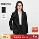 尚都比拉氣質(zhì)通勤西裝女秋季免打理寬松小西服高智感休閑外套 黑色  L 
