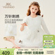 英氏（YEEHOO）女童連衣裙兒童公主裙中大童裝晚禮服刺繡宴會(huì )裙子春 白色 150
