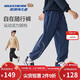 Skechers斯凱奇秋季新款兒童寬松舒適百搭褲子男童休閑運動(dòng)長(cháng)褲L325B015