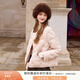 香影小香風(fēng)輕薄羽絨服女2025冬季新款90白鴨絨圓領(lǐng)法式白色短外套 銀牡丹色 S