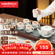 金灶（KAMJOVE）功夫茶具整套陶瓷功夫茶白瓷茶壺茶杯泡茶專(zhuān)用茶具套裝 一壺六杯 TW-690
