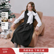 香影灰色波點(diǎn)連衣裙女2026春裝新款新年氛圍感收腰法式無(wú)袖背心裙 中灰 M 160/84A/95-110斤