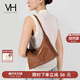 VANESSA HOGAN VH女包冉冉hobo包通勤手提包油蠟牛皮斜挎單肩包生日禮物送女友