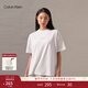 Calvin KleinJeans夏季女士時(shí)尚潮流ck相片印花純棉男友風(fēng)落肩短袖T恤上衣 YAF-月光白 M