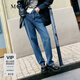 MO&Co.【土耳其牛仔】高腰棉質(zhì)牛仔褲復古顯瘦牛仔闊腿長(cháng)褲摩安珂 牛仔藍色-第2批 S 26