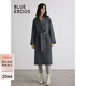BLUE ERDOS毛呢大衣女秋冬時(shí)髦西裝領(lǐng)雙排扣長(cháng)款呢子外套B236K5003下 深棕灰 S 160/80A