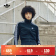 adidas adicolor復古穿搭三條紋修身針織外套女阿迪達斯三葉草   黑色   M