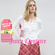 橘滋（Juicy Couture）T恤女2025年秋冬新款氣質(zhì)修身褶皺長(cháng)袖上衣 白色 M