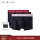 Tommy Hilfiger【三條裝】男裝提花腰邊棉質(zhì)微彈貼身青少年四角褲平角內褲 白色/紅色/深藍色904 3條 L