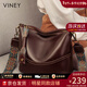 viney牛皮水桶包包女包大容量斜挎包通勤生日新年禮物送女友老婆 【酒咖】高檔實(shí)用單肩包 時(shí)尚品牌百搭休閑大包
