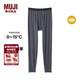 MUJI男式 棉冬季長(cháng)緊身褲男士秋褲打底褲保暖褲線(xiàn)褲襯褲25年 FA1ADC5A 深灰色 XL (180/92A)