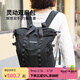 M Square雙肩包男士背包女大容量電腦包商務(wù)單肩背包通勤旅行可掛拉桿箱 雙肩包【黑色膠章款】