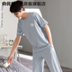 俞兆林（YUZHAOLIN）睡衣男夏季薄款韓版大碼可外穿學(xué)生春秋天莫代爾居家服男士套裝 NSALM-8792【涼感莫代爾】 L 男生（建議100-135斤）