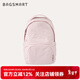 BAGSMART書(shū)包軟殼雙肩包女初高中生休閑通勤輕便高顏值小背包旅行包電腦包 粉色（可容納13英寸筆記本）
